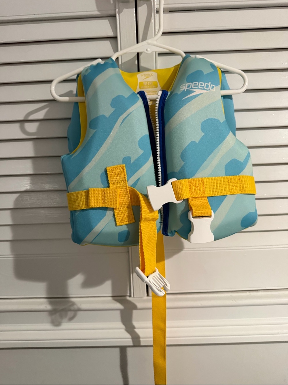 Speedo Kids Aqua & Yellow Swim Vest with Buckle Closure